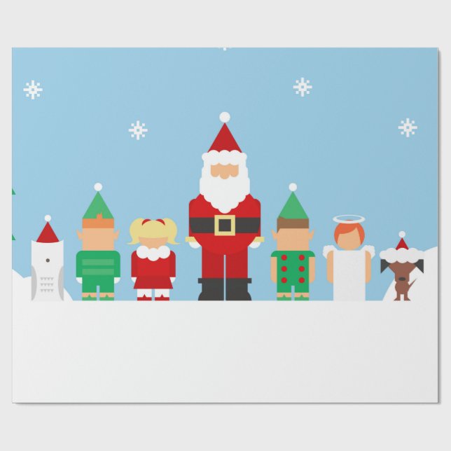 Papel de papel de embrulho do Feliz Natal (Aberto)