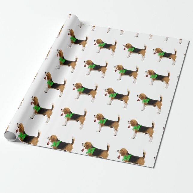 Papel de papel de embrulho do Natal do lebreiro (Desenrolado)