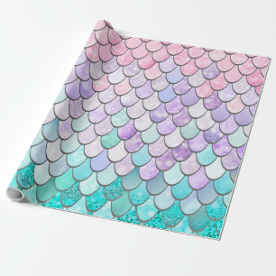 Papel de papel de embrulho Pastel da sereia