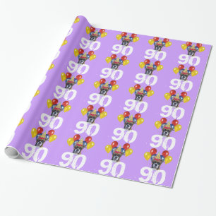 papel de papel de embrulho roxo do cão do