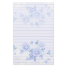 Papel de papelaria com flores azuis Bonito