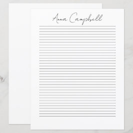 Papel de Papelaria com Nome em Roteiro Chic Monogr