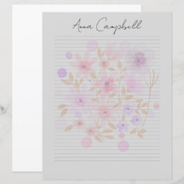 Papel de Papelaria com Nome em Roteiro Chic Monogr