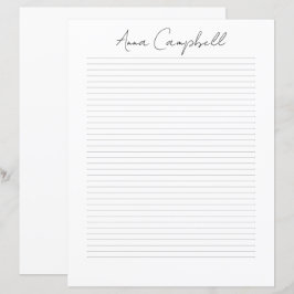 Papel de Papelaria com Nome em Roteiro Chic Monogr