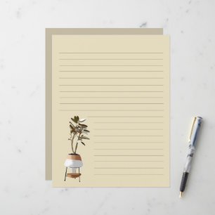 Papel de papelaria com revestimento de árvores em