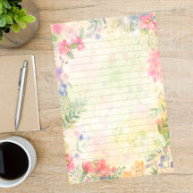 Papel de papelaria com revestimento floral muito B