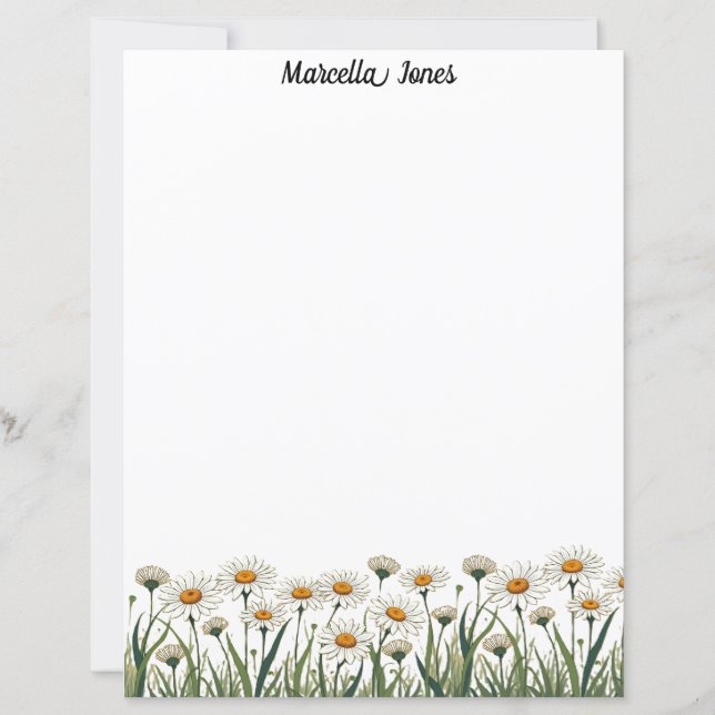 Papel de papelaria da estação Prado de Margarida B (Frente)