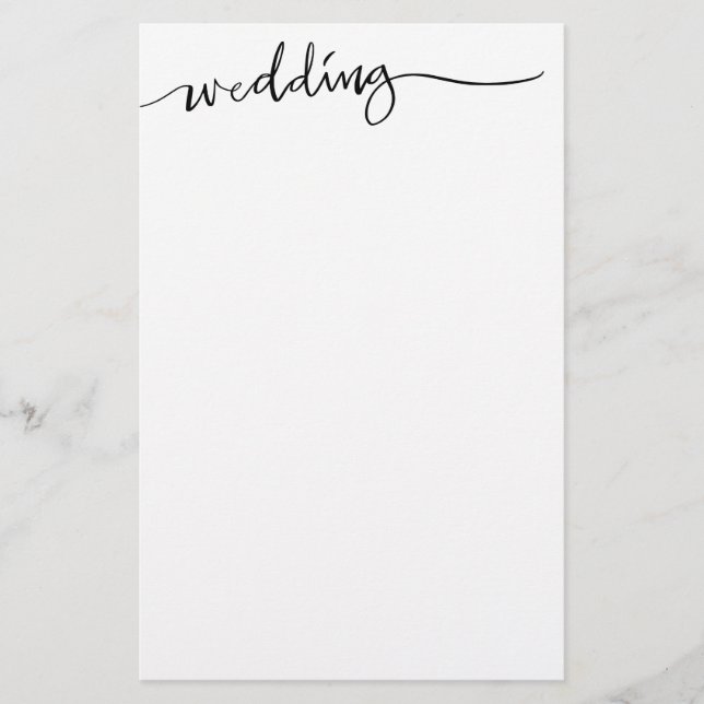 Papel de papelaria de casamento personalizado à mã (Frente)