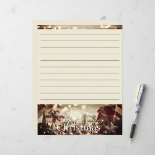 Papel de papelaria de Natal country retrô