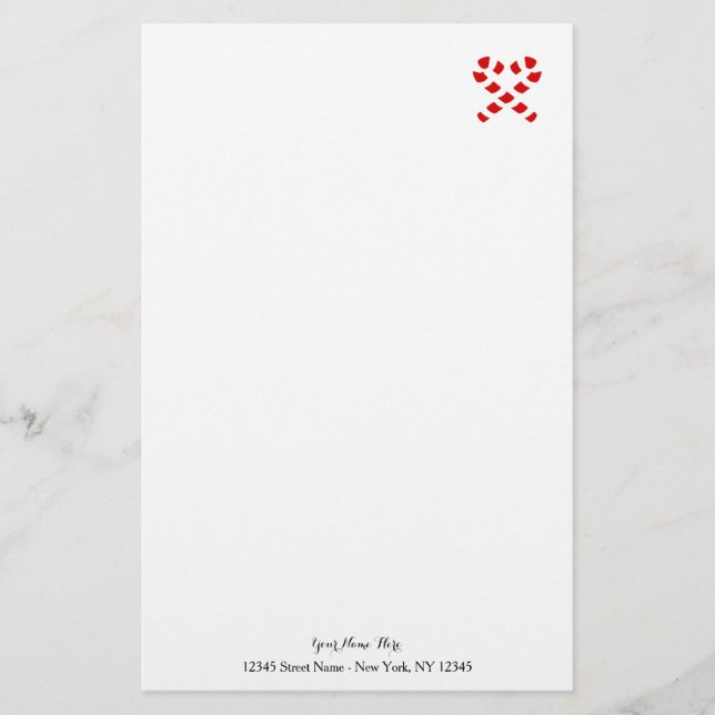 Papel de papelaria de Natal personalizado com bast (Frente)