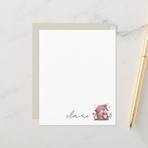 Papel de papelaria de nome personalizado