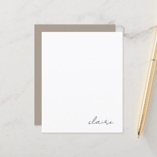 Papel de papelaria de nome personalizado