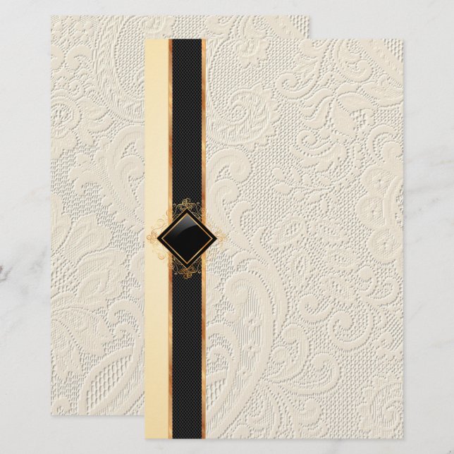 Papel de papelaria de textura de local de colheita (Frente/Verso)