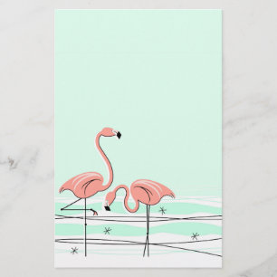 Papel de papelaria Flamingo Aqua