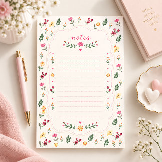 Papel de papelaria Flor Silvestre Adorável