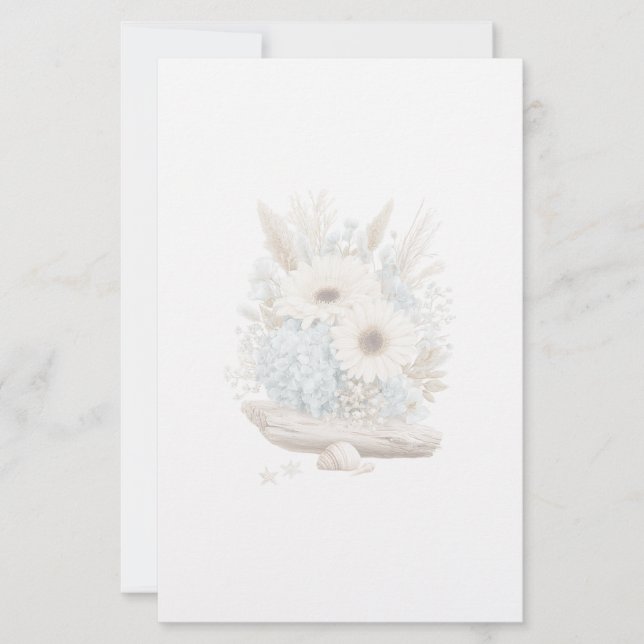 Papel de papelaria floral Boho (Frente)
