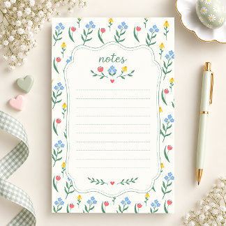 Papel de papelaria forrado floral de flor silvestr