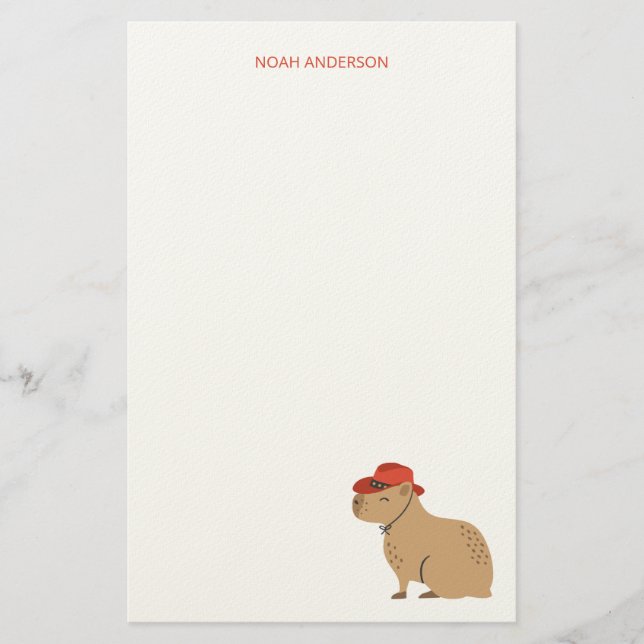 Papel de papelaria para crianças de animais Cowboy (Frente)