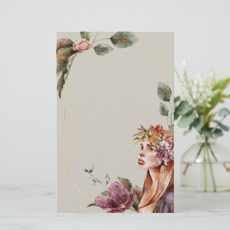Papel de papelaria para fadas rosa | Floral Encant