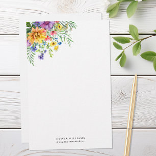 Papel de papelaria para monograma corante