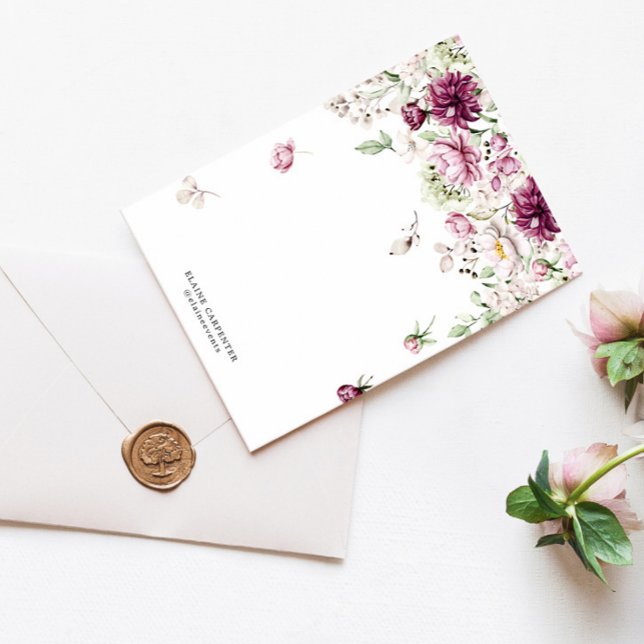 Papel de papelaria para monogramas florais de mage (Criador carregado)