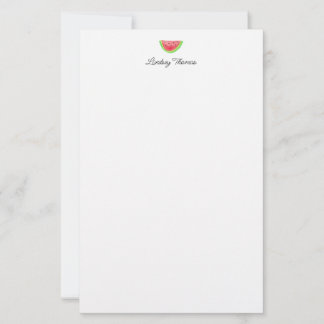 Papel de papelaria personalizada de melancia fofa