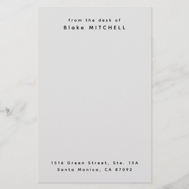 Papel de papelaria personalizada exclusiva com mon (Frente)