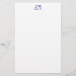 Papel de papelaria personalizado com logotipo de e