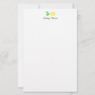 Papel de papelaria personalizado limão fofo