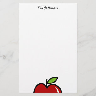 Papel de papelaria personalizado para professores