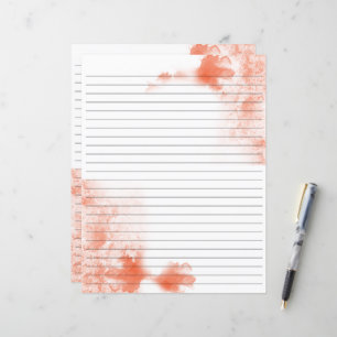 Papel de papelaria revestido por água coral