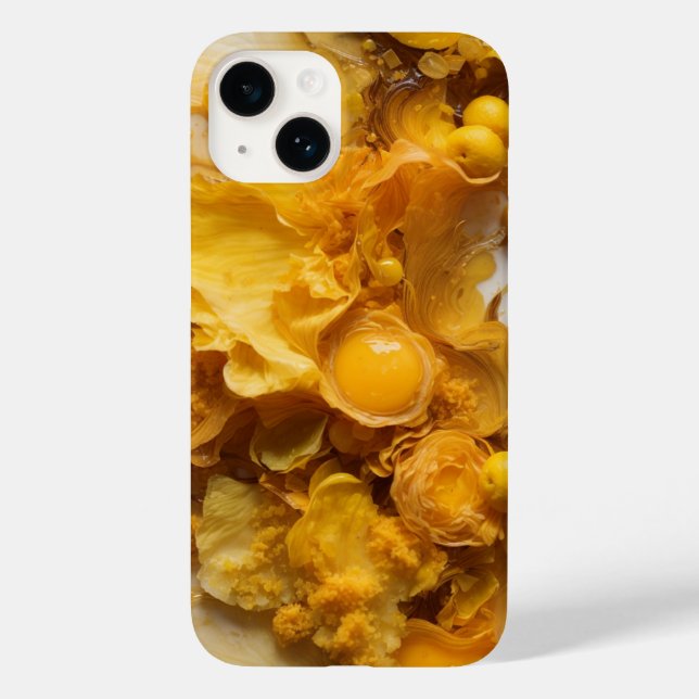 Papel de parede Abstrato Floral Amarelo (Verso)