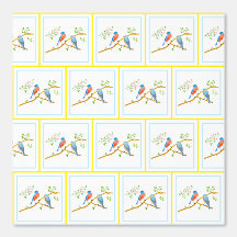 Papel de Parede Adesivo de Pássaros Azuis