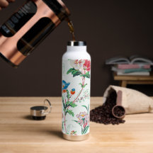 Papel de parede antigo floral França 1830