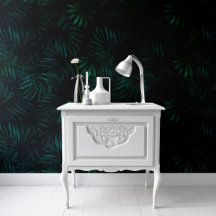 Papel de parede botânico das folhas tropicais pret