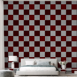 Papel de parede branco e vermelho clássico