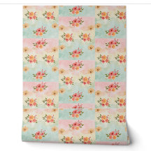 Papel de Parede com Acento de Grade Floral Botânic