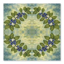 Papel de Parede Coroa de Mirtilo Vintage