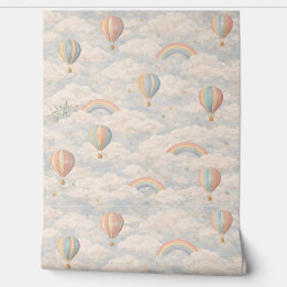 Papel de Parede de Balão de Ar Quente Pastel no Cé