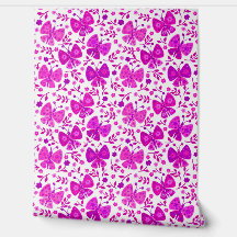 Papel de parede de borboleta rosa