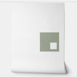 Papel de parede de espuma branca, em praças geomét