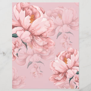 Papel de parede de flores cor-de-rosa.