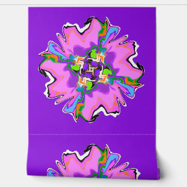 Papel de parede de punção 16 - Flor rosa