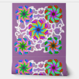 Papel de parede de punção 6 - Flores vibrantes