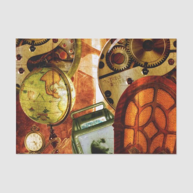 Papel de parede de Steampunk do vintage (Frente )