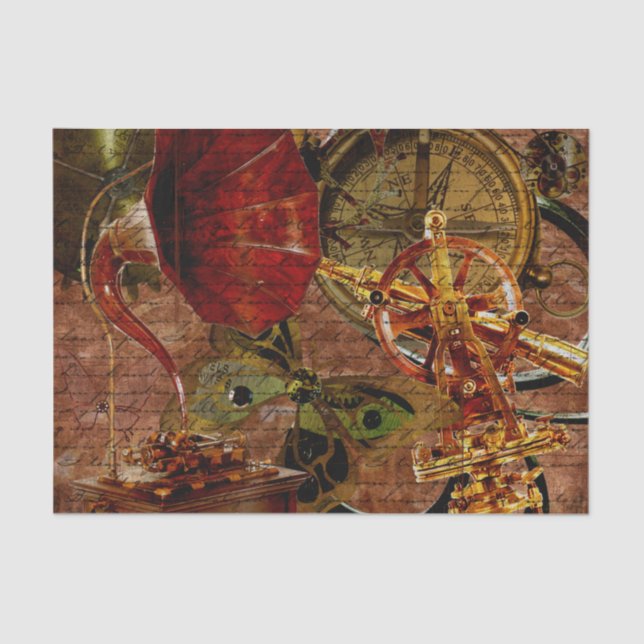 Papel de parede de Steampunk do vintage (Frente )