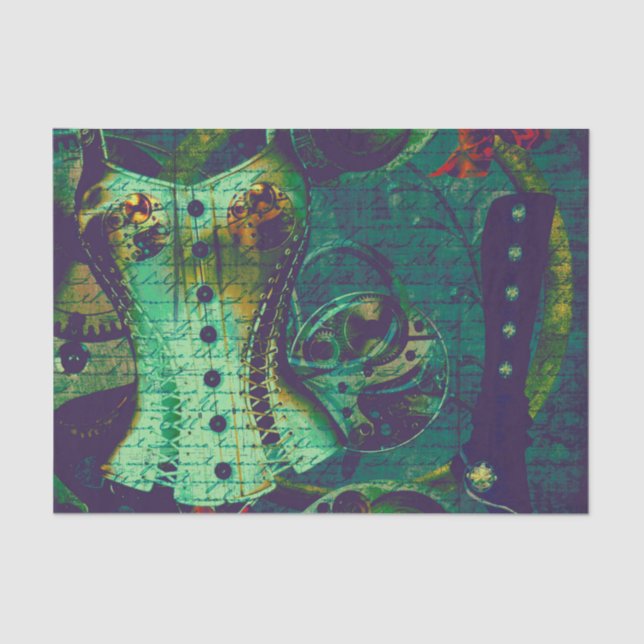 Papel de parede de Steampunk do vintage (Frente )
