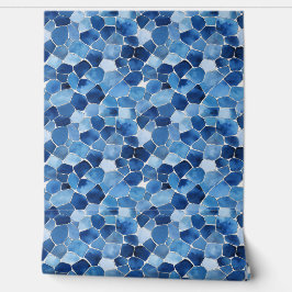 Papel de parede do mosaico azul mediterrânico