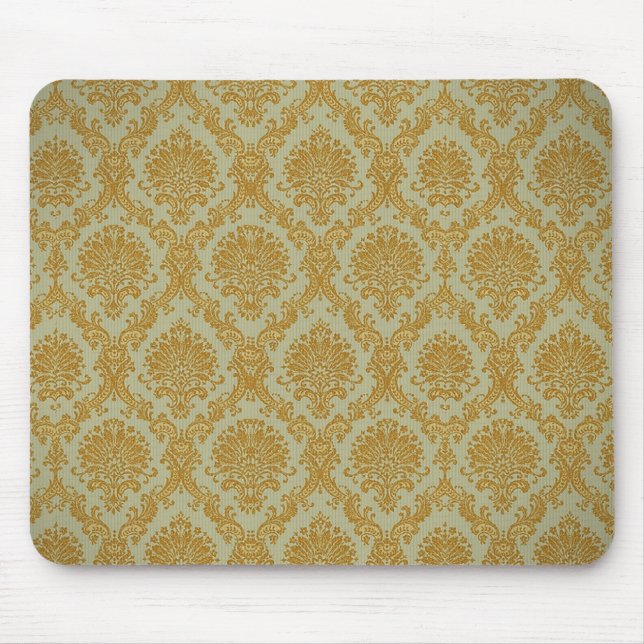 Papel de parede Dourado Mousepad do damasco (Frente)