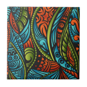 Papel de parede étnico abstrato